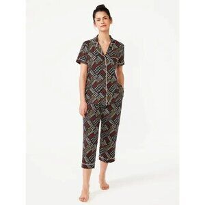 Joyspun Shirt and Capris 2 Piece Sleep Set Modest Mature Lightweight Soft S